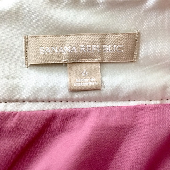 Banana Republic Mayet Pink Tweed Pencil Skirt Sz 6 - Picture 6 of 8